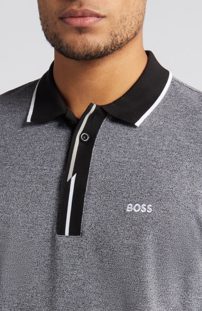 BOSS Paddy 3 Polo, Alternate, color, Black Heather