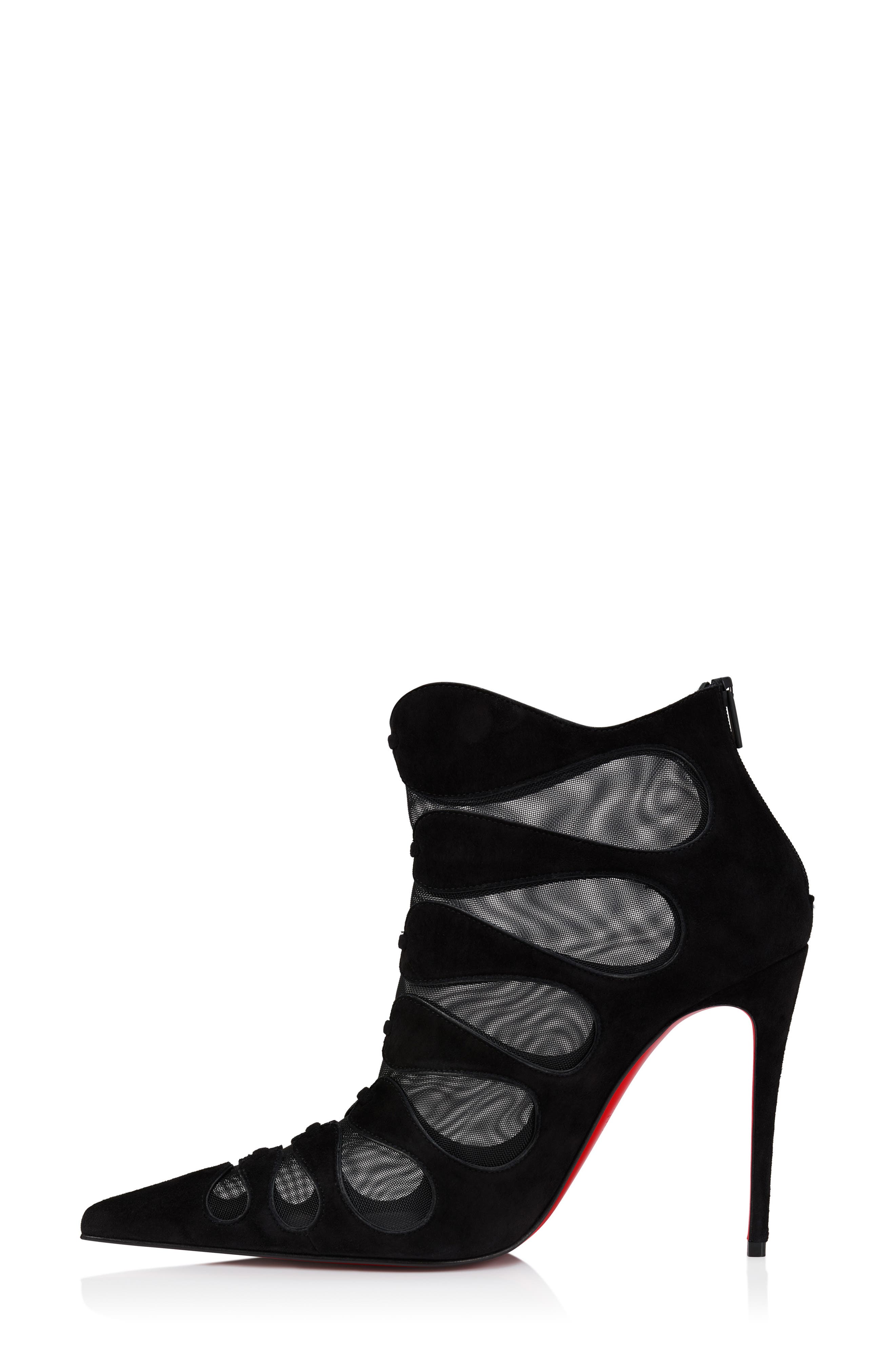 Christian Louboutin Circus Max Pointed Toe Bootie, Alternate, color, B439 Black/ Lin Black