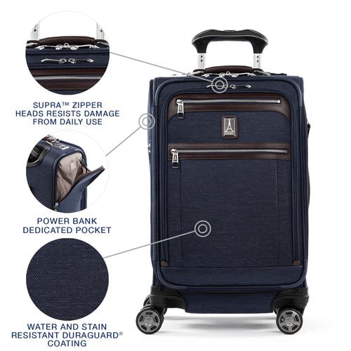 Travelpro Platinum Elite Softside Expandable Carry-on 21-inch Luggage In True Navy Blue