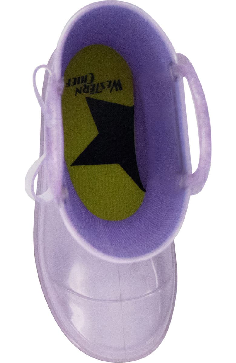 Western Chief Kids' Pearlized Light-Up Waterproof Rain Boot, Alternate, color, Lavender