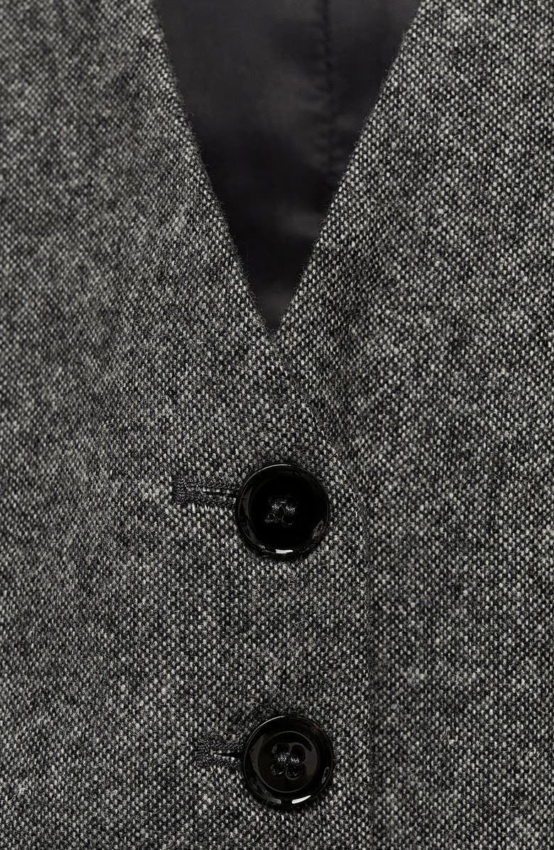 MANGO Marbled Houndstooth Wool Blend Suit Vest, Alternate, color, 