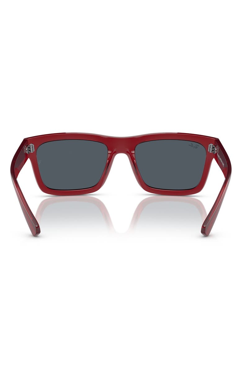 Ray-Ban Warren 57mm Rectangular Sunglasses, Alternate, color, Transparent Red