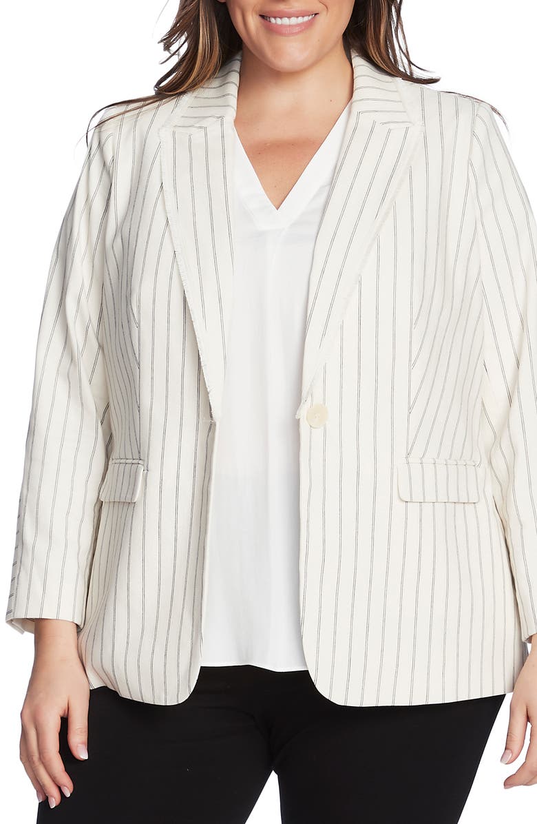 Vince Camuto Stripe Cotton Blazer, Main, color, 