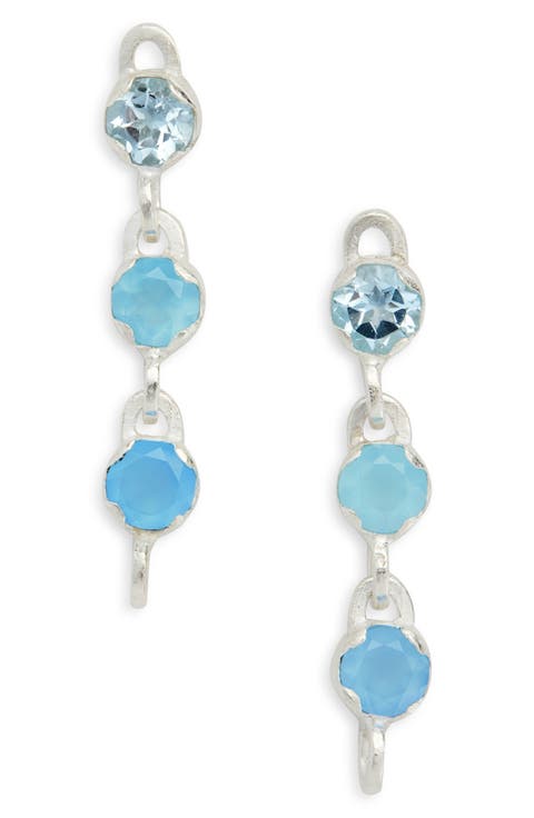 Blue Onyx & Blue Topaz Drop Earrings