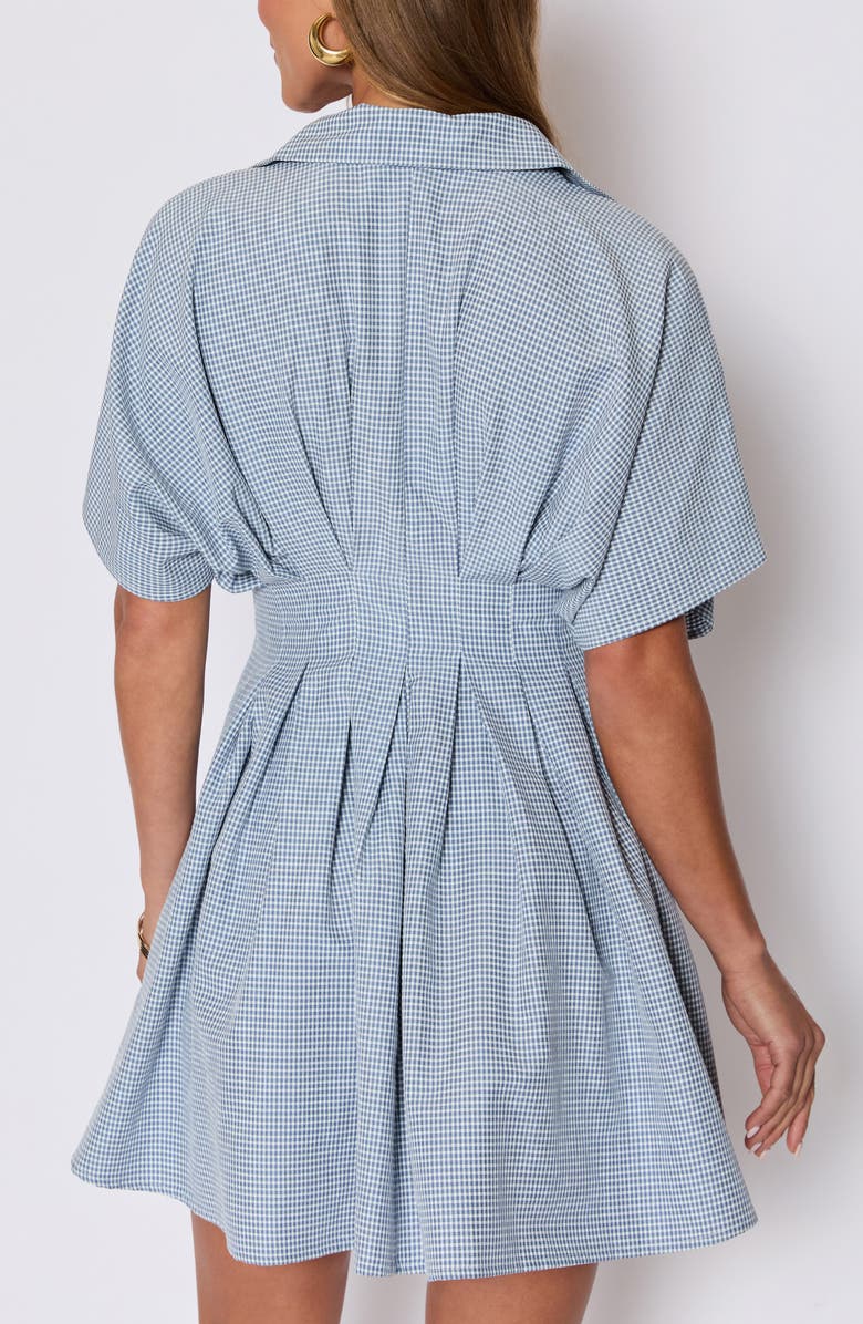 VICI Collection Benson Pleated Shirtdress, Alternate, color, Blue/ White