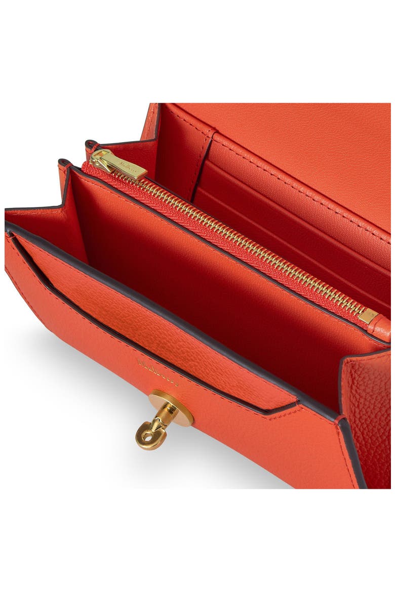 Medium Darley Leather Wallet, Alternate, color, CORAL ORANGE