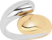 ATHRA LUXE Modern Muse Two-Tone Bypass Puffy Ring