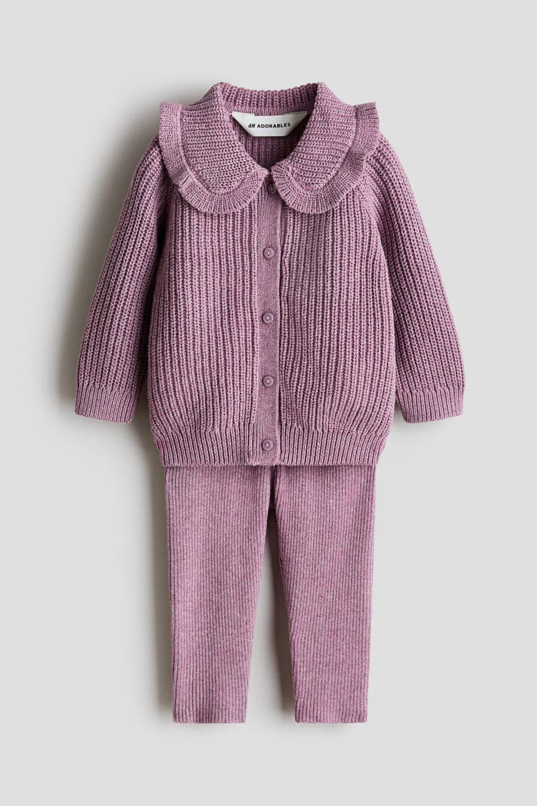 2-piece Cotton-knit Set, Alternate, color, Purple
