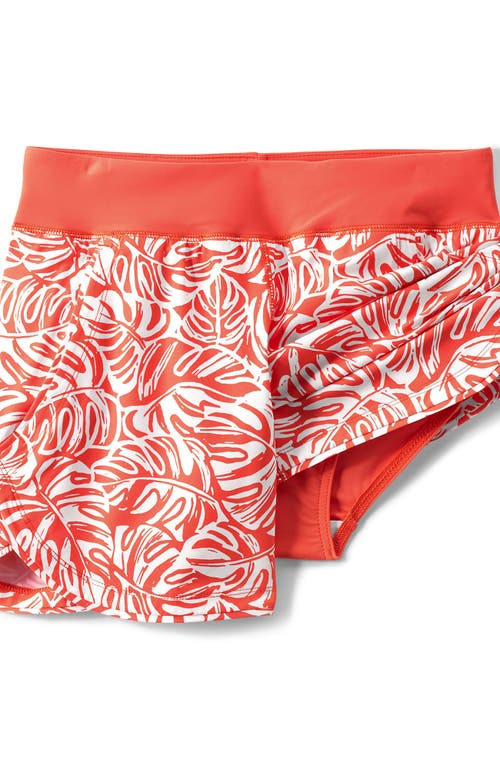 LANDS' END LANDS' END 5" QUICK DRY ELASTIC WAIST BOARD SHORTS SWIM COVER-UP SHORTS WITH PANTY