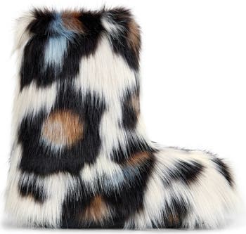 Albert Leopard Print Faux Fur Bootie