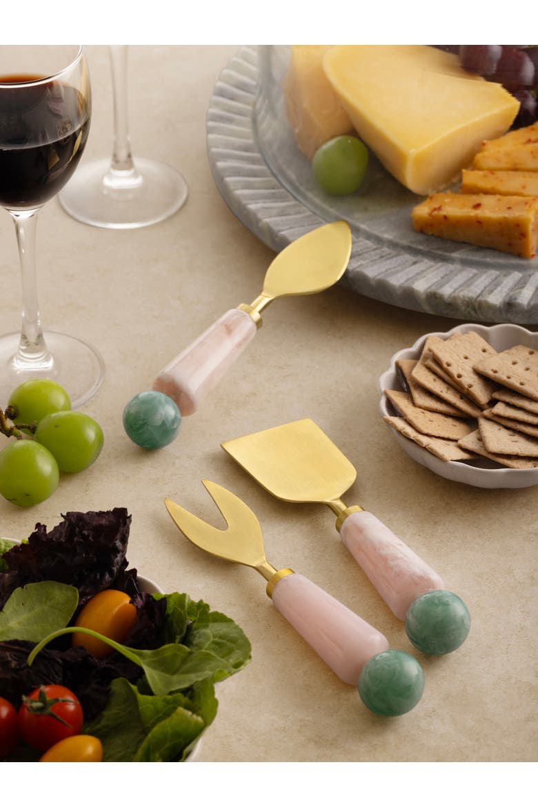 Copenhagen Cheese Knives, Set of 3, Alternate, color, Multicolored