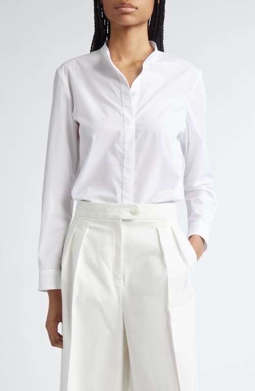 Partow Arden Cotton Poplin Button-up Shirt In White