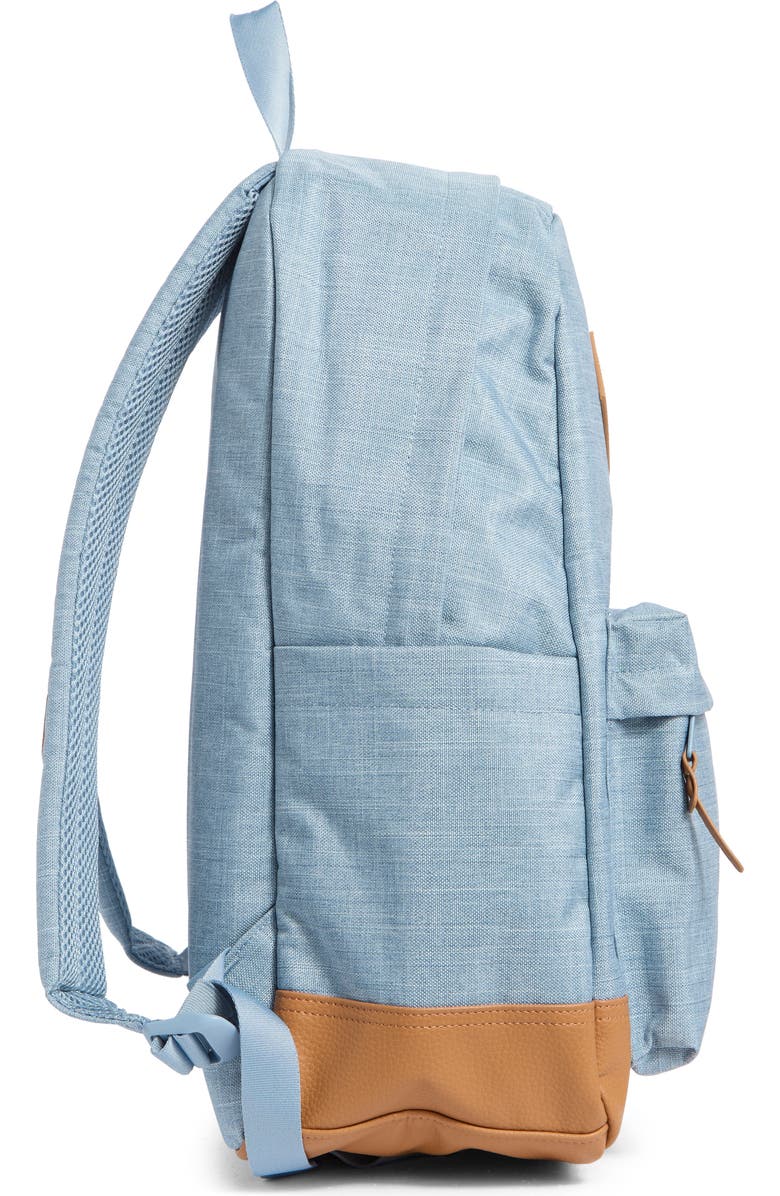 Herschel Supply Co. Heritage Backpack, Alternate, color, Ashley Blue Crosshatch/Natural