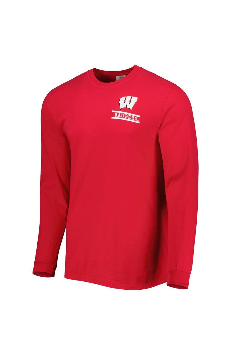 IMAGE ONE Men's Red Wisconsin Badgers Circle Campus Scene Long Sleeve T-Shirt, Alternate, color, Red