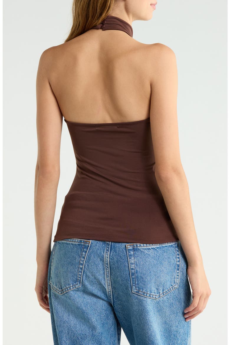 Halter Top, Alternate, color, BROWN