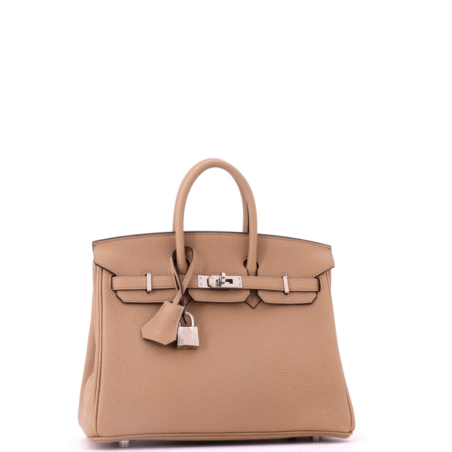 Birkin Handbag Brown Togo with Palladium Hardware 25, Alternate, color, Beige
