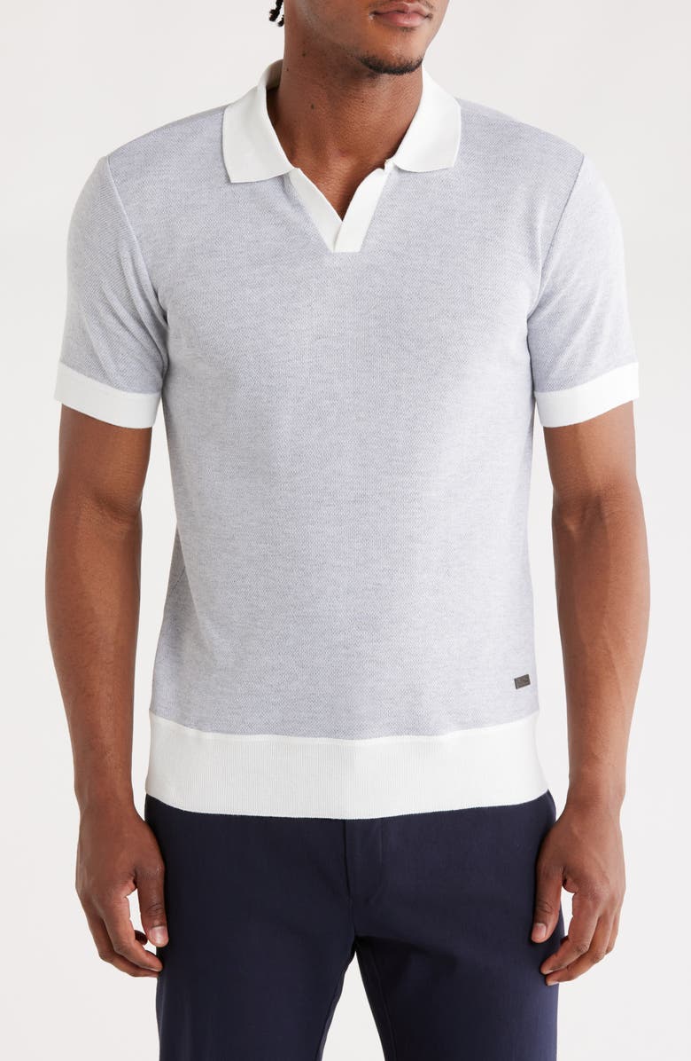 Buffalo Jeans Wright Colorblock Polo, Main, color, Grey Mix