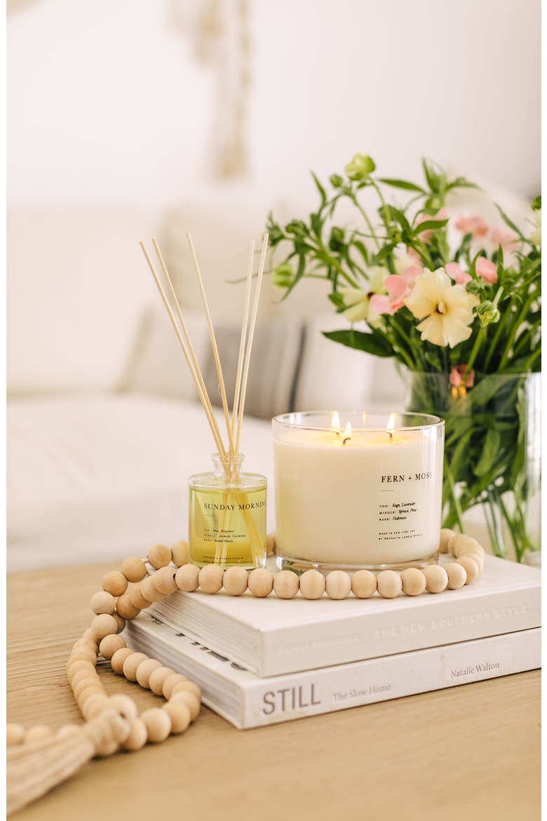 Fern + Moss Xl 3-Wick Candle, Alternate, color, WHITE