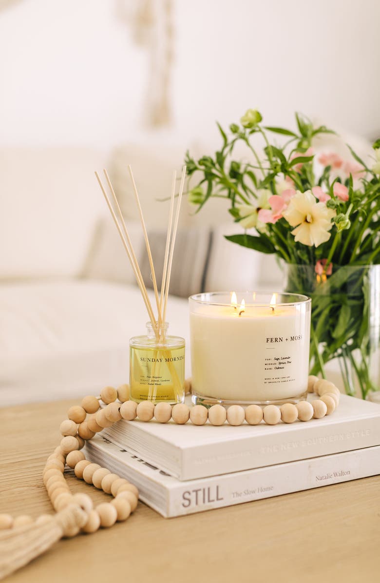 BROOKLYN CANDLE STUDIO Fern + Moss Xl 3-Wick Candle, Alternate, color, 