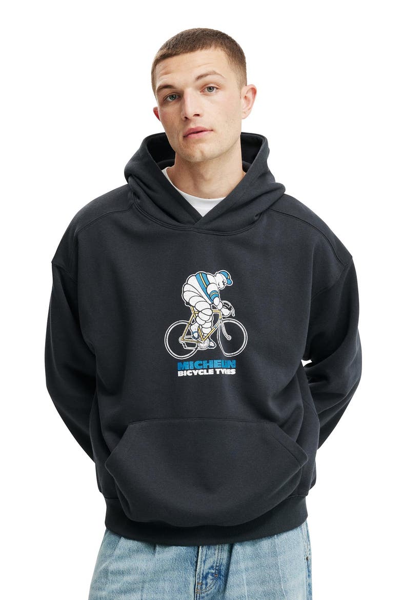 Men's Michelin Box Fit Hoodie, Main, color, Lcn Mic Washed Black