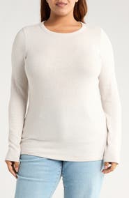 Renee C Long Sleeve Brushed Knit Top