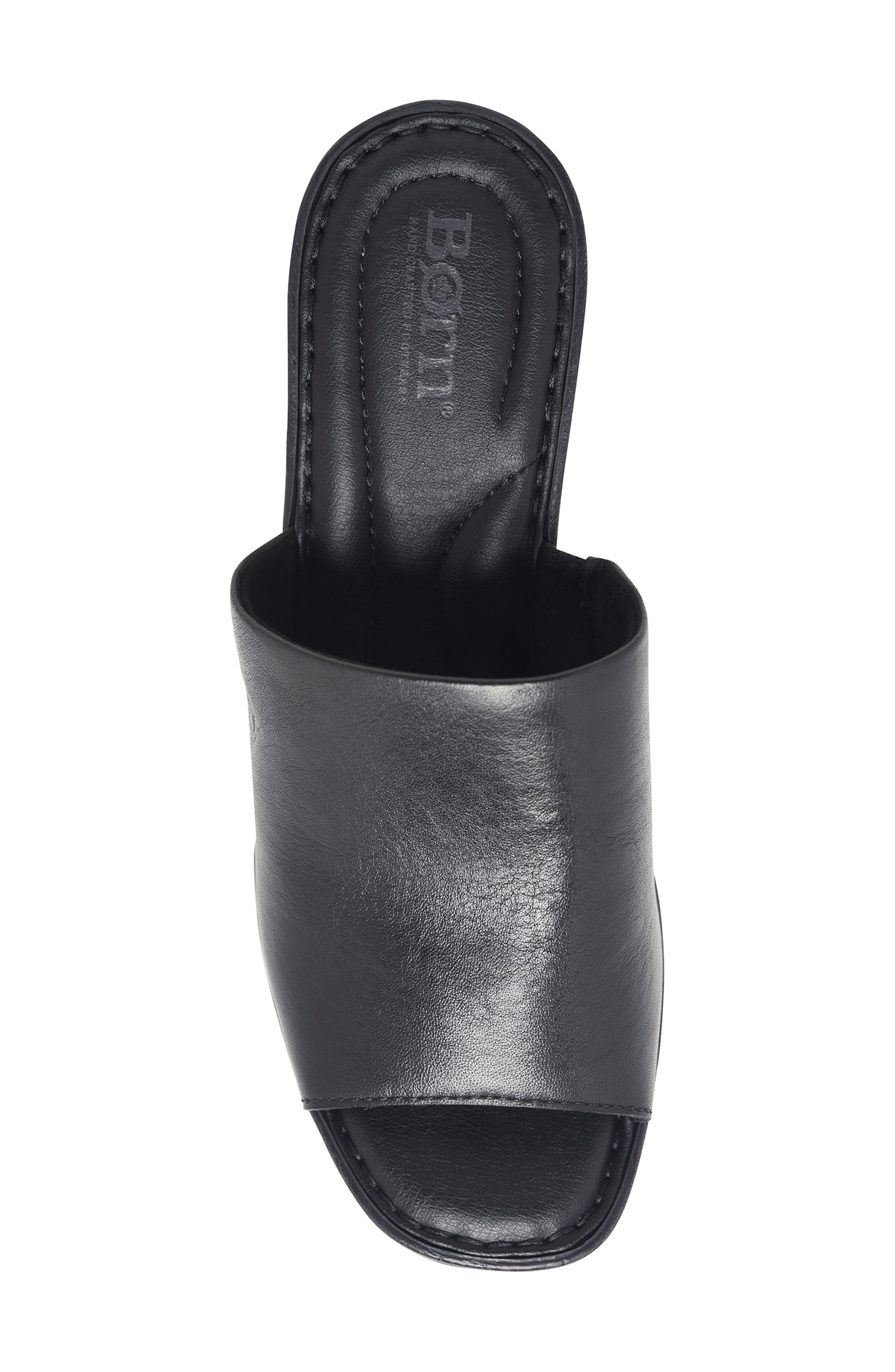 Børn Nix Platform Slide Sandal, Alternate, color, Black Leather