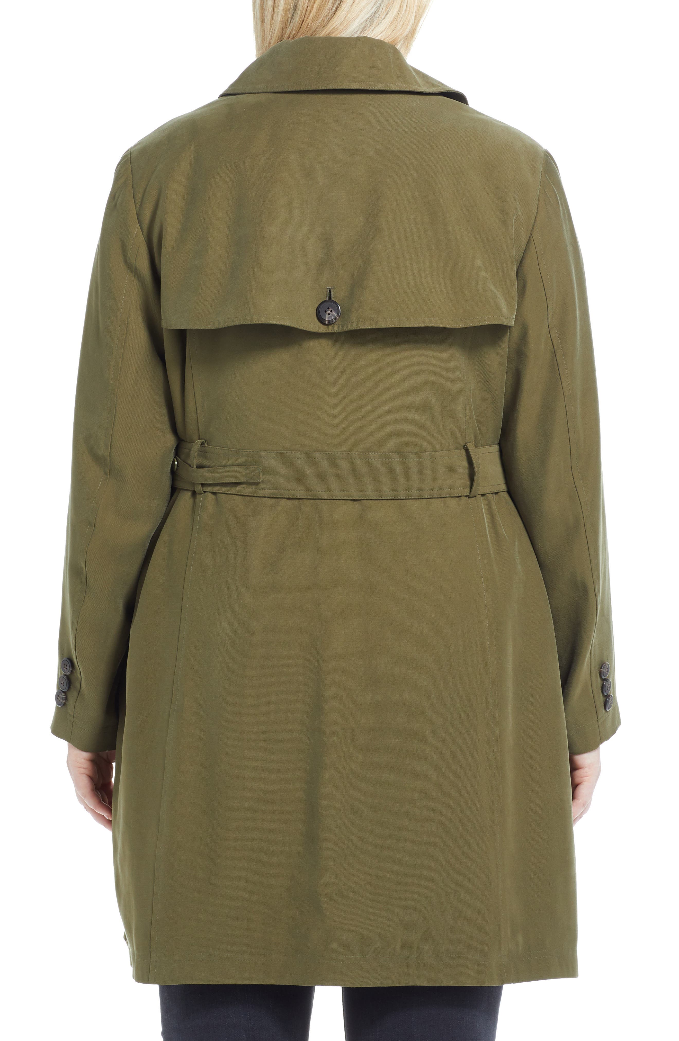 Ellen Tracy Mixed Media Trench Coat (Women) | Nordstromrack