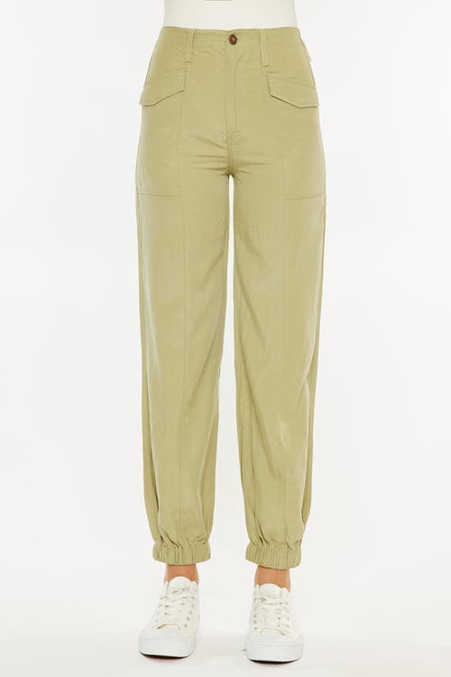 Kancan Karla Ultra High Rise Cargo Pants In Green