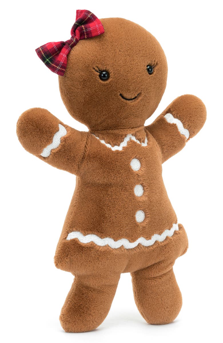 Jellycat Large Jolly Gingerbread Ruby Plush Toy, Main, color, 