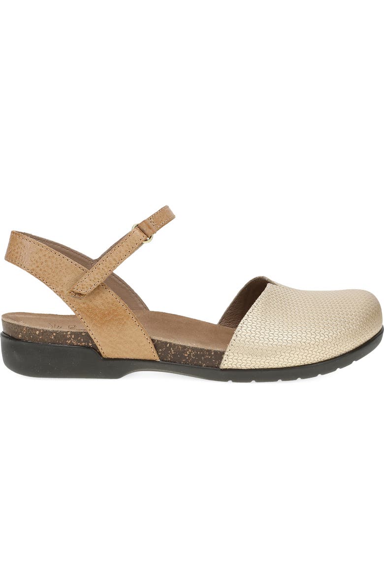 Dansko Rowan Flat, Alternate, color, Taupe Metallic