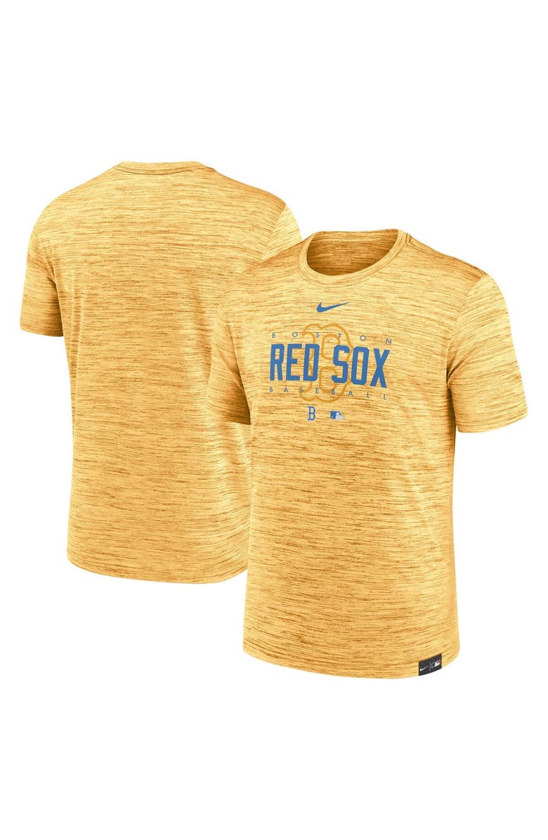 Nike Men's Nike Gold Boston Red Sox City Connect Velocity Practice Performance T-Shirt, Main, color, Gold