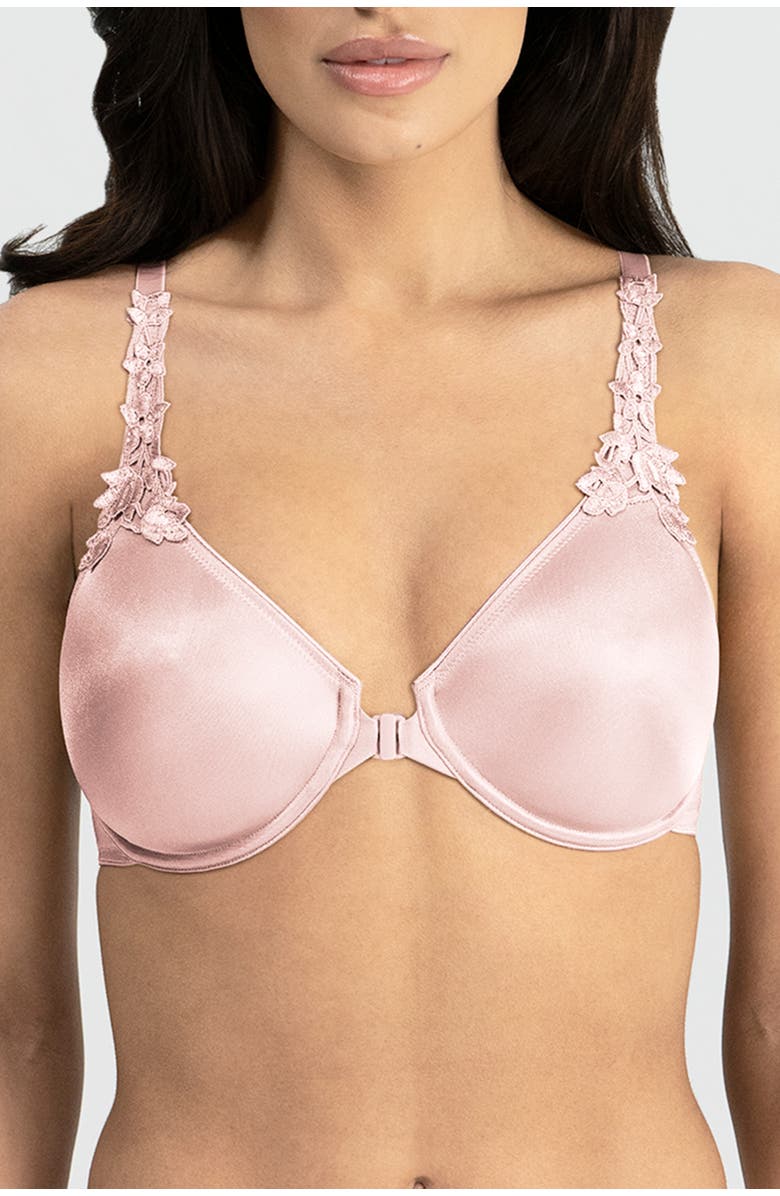 Dominique Intimates Meryl Front Close Racerback Smoothing Minimizer Bra, Main, color, Pink