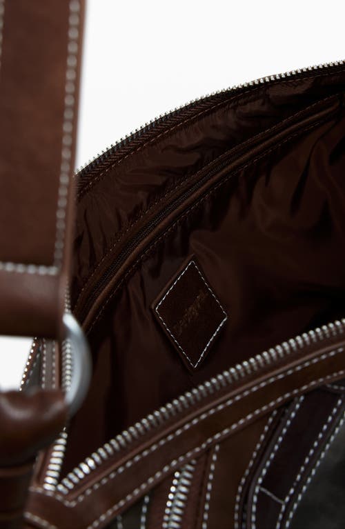 Desigual Medium Patchwork Faux Leather Crossbody Bag In Brown