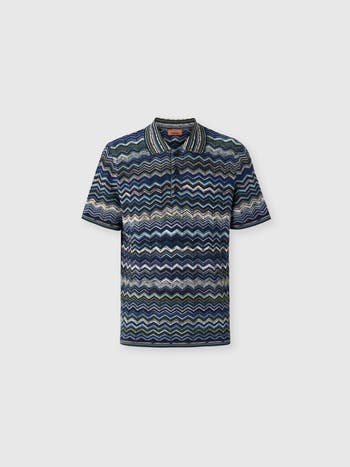 Missoni Cotton Knit Polo Shirt With Chevron Pattern | Nordstrom