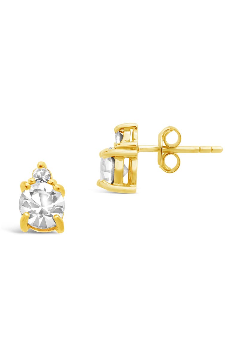 Sterling Forever 14K Gold Plated Sterling Silver Birthstone Stud Earrings - April, Main, color, 