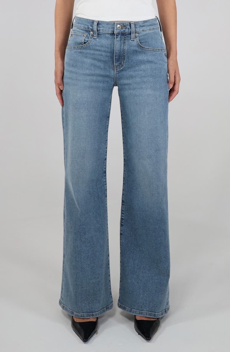 ÉTICA Romi Mid Rise Wide Leg Jeans, Main, color, Fairhaven
