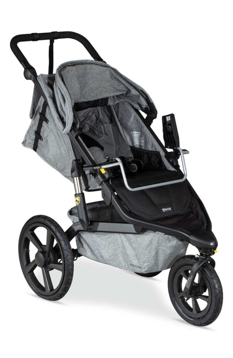 BOB Single Jogging Stroller Adapter for Cybex, Maxi Cosi & Nuna Infant Car Seats, Alternate, color, Silver