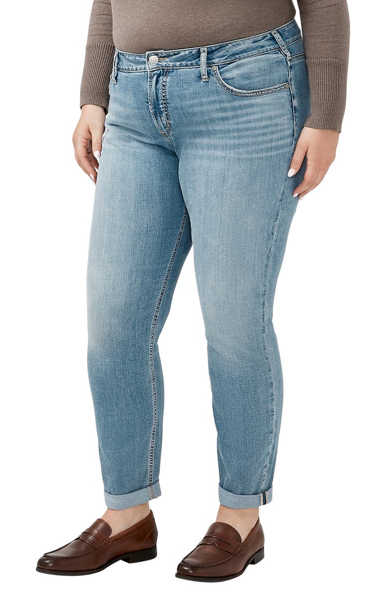 Silver Jeans Co. Boyfriend Jeans, Alternate, color, Indigo