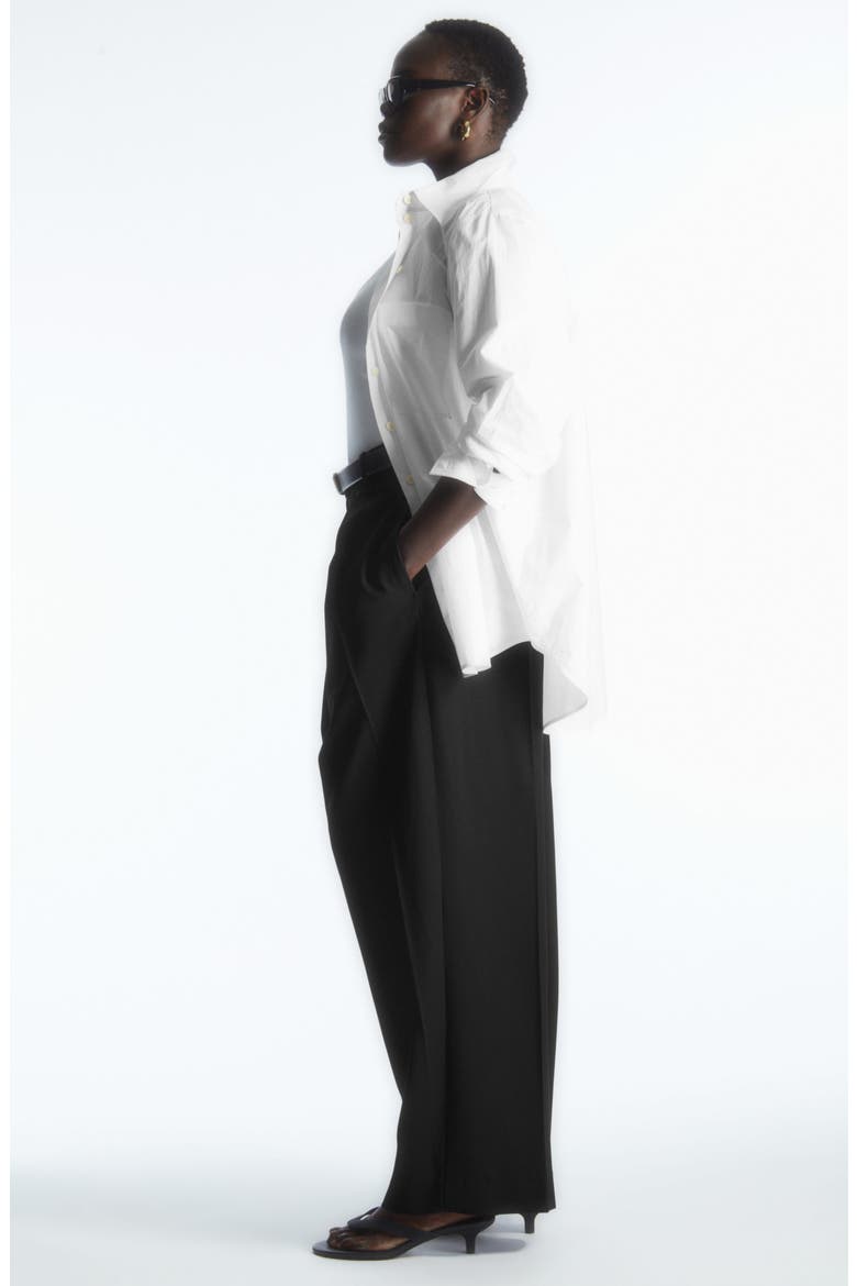 Oversize Tailored Button-Up Shirt, Alternate, color, WHITE LIGHT