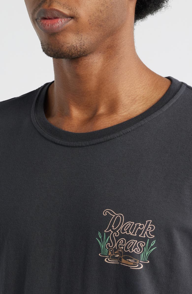 DARK SEAS Lagoon Cotton Graphic T-Shirt, Alternate, color, Dusty Black