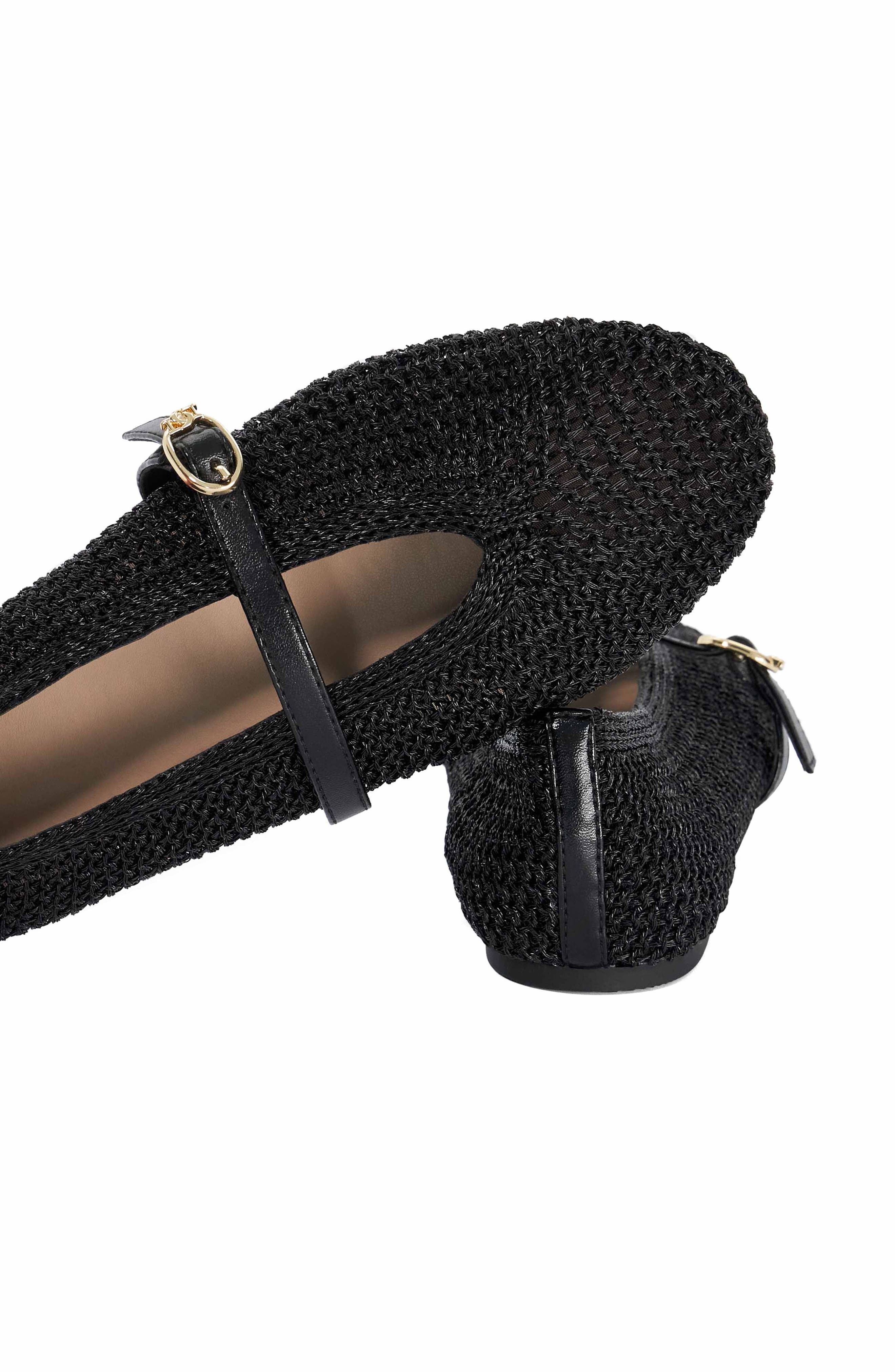 Dune London Halmada Mary Jane Flat, Alternate, color, Black