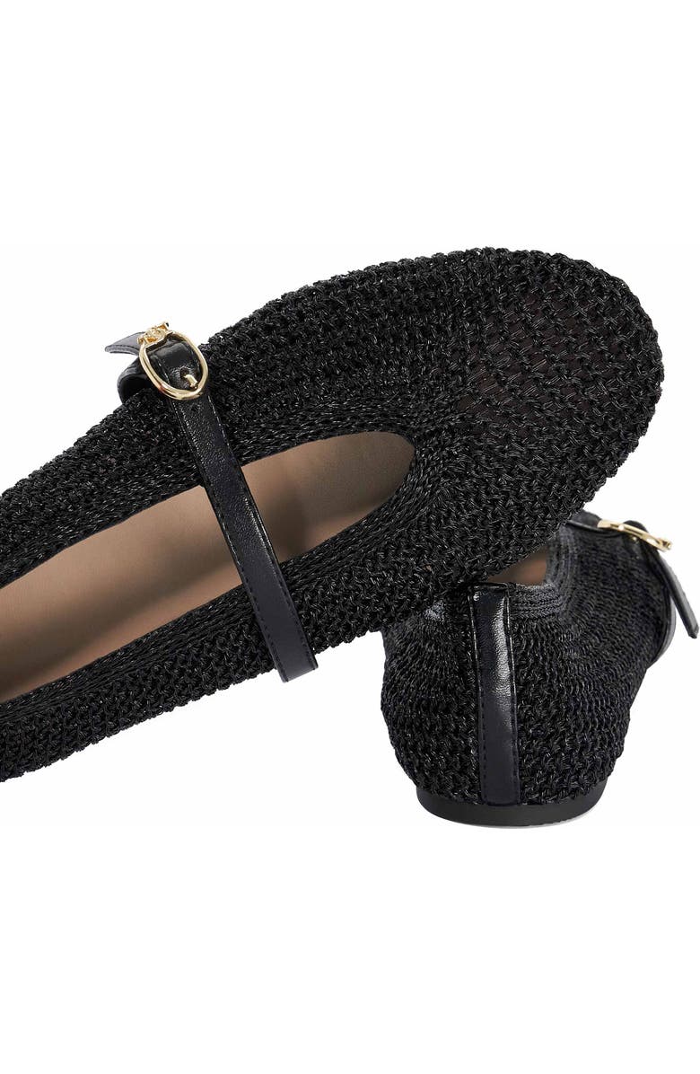 Dune London Halmada Mary Jane Flat, Alternate, color, Black