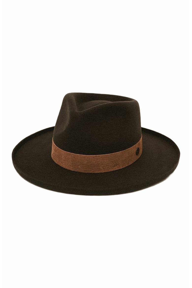 Echo Park Fedora Hat, Main, color, Dark Earth