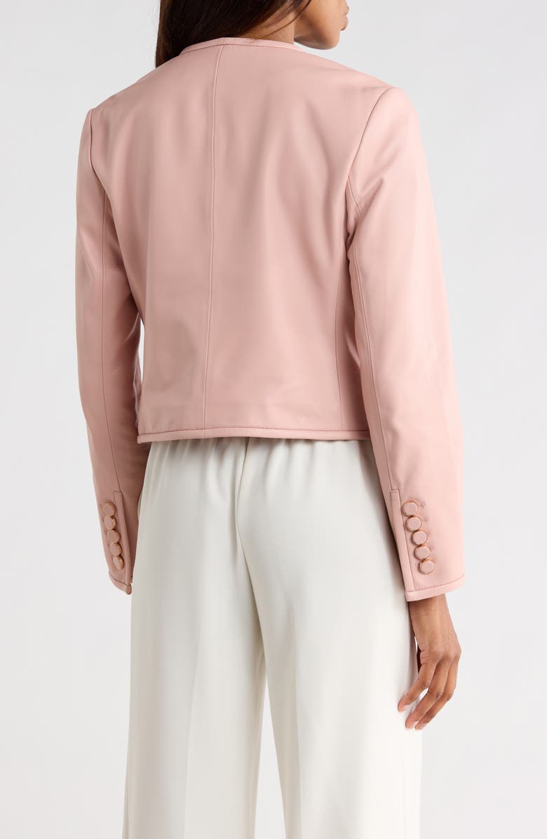 Veronica Beard Andrea Leather Jacket, Alternate, color, Pink Clay