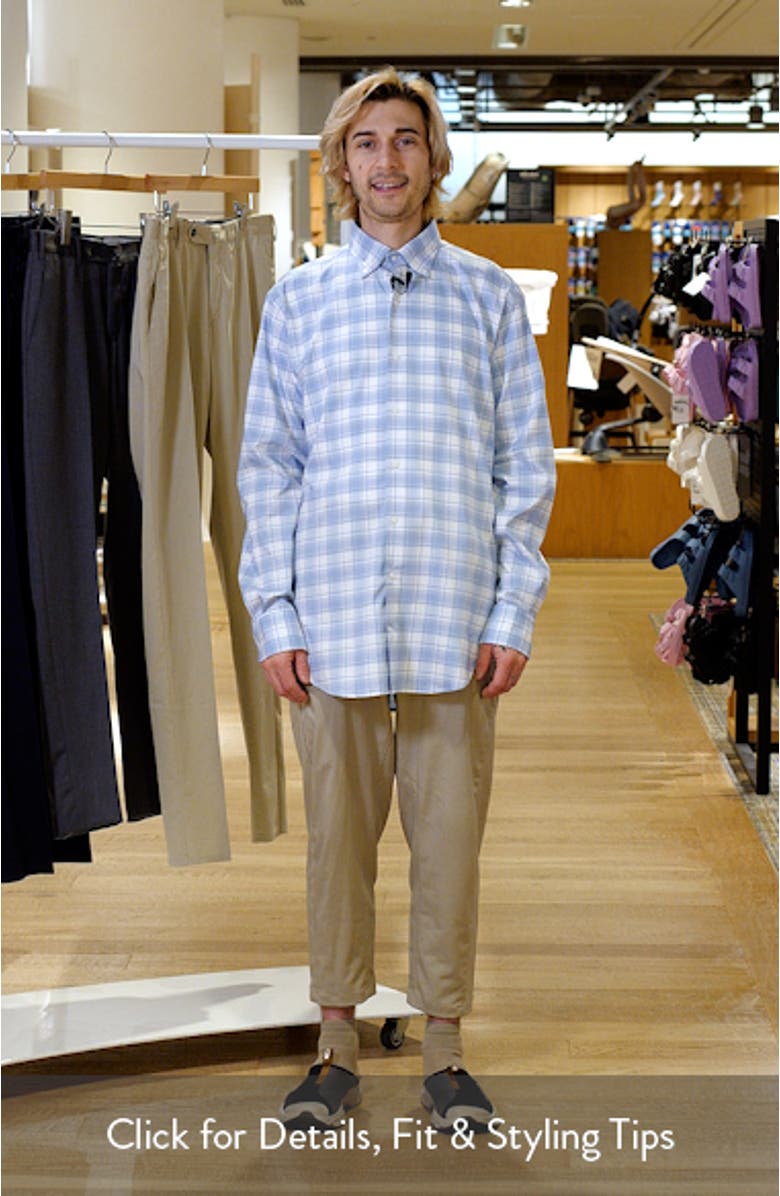 Plaid Stretch Button-Down Sport Shirt, sales video thumbnail