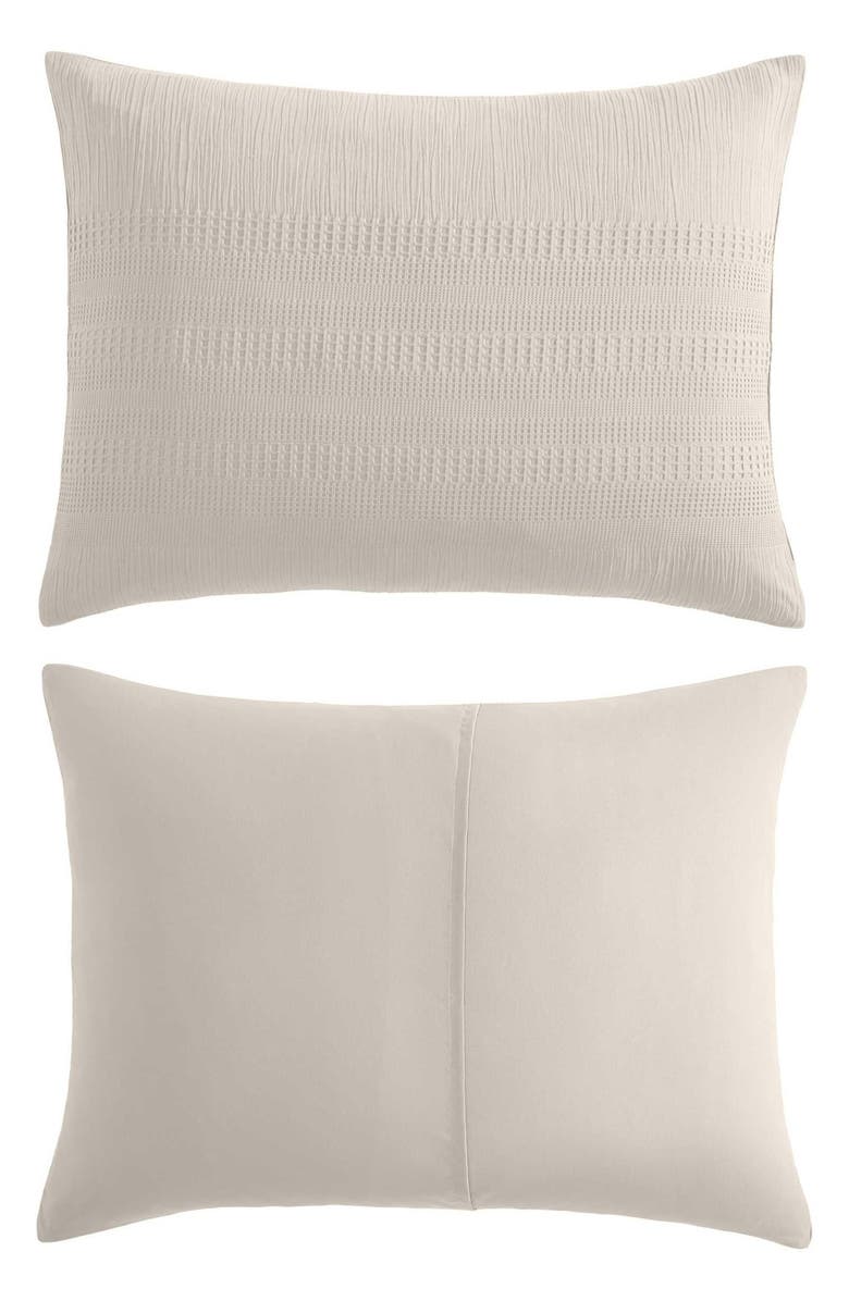 Kenneth Cole Variegated Waffle Cotton Duvet & Sham Set, Alternate, color, 