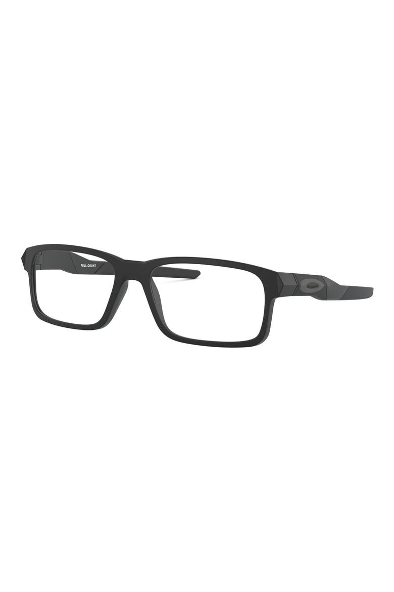 Kids' Full Count 51mm Rectangular Optical Glasses, Alternate, color, SHINY BLACK