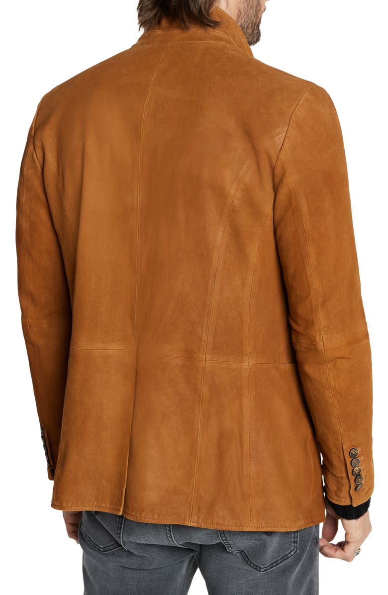 John Varvatos Notch Collar Suede Jacket, Alternate, color, 