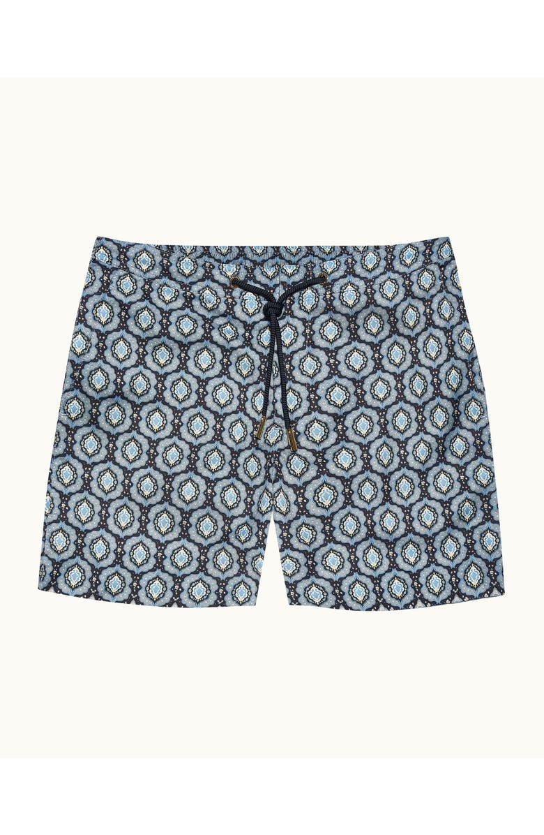 Orlebar Brown Bulldog Drawcord Mid-Length Classic Fit Drawcord Swim Shorts, Main, color, Night Iris
