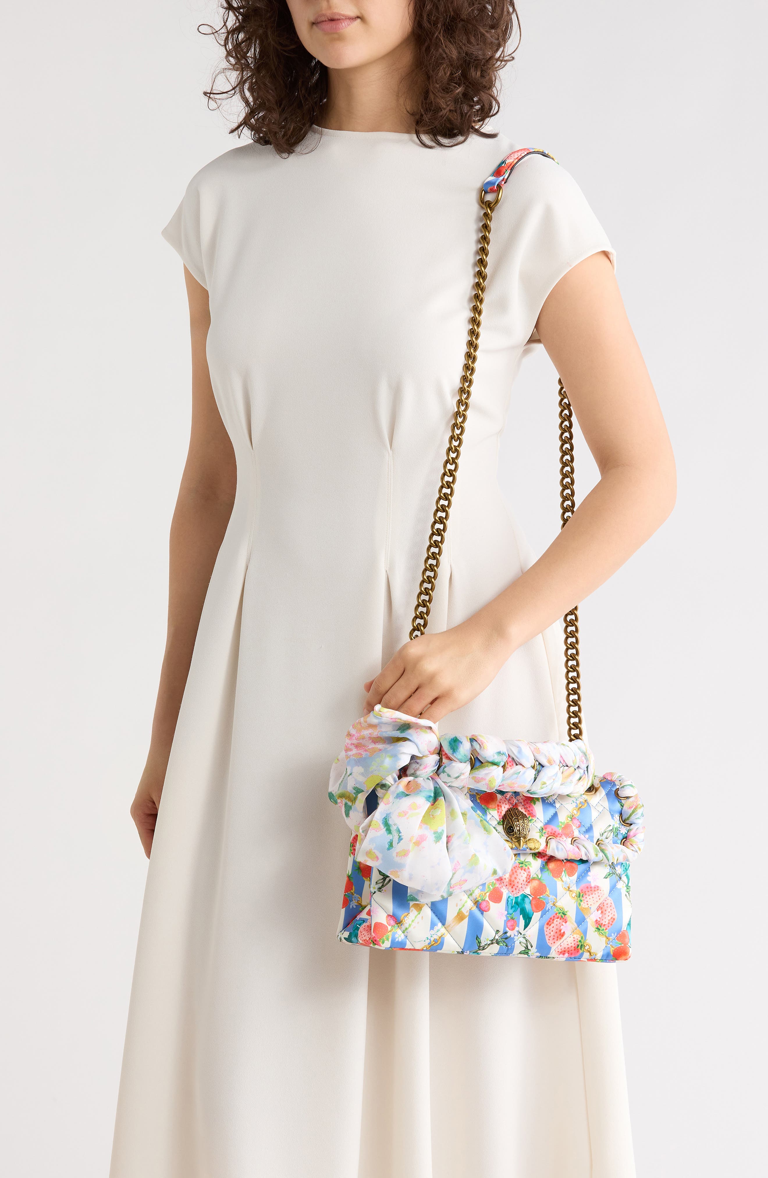 Kurt Geiger London Kensington Top Handle Bag, Alternate, color, White Multi